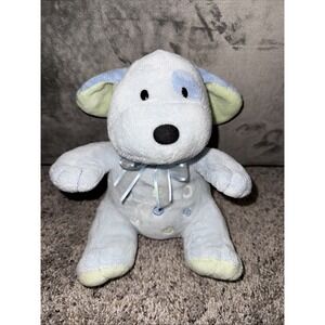 Just One Year Blue Green‎ Dot Puppy Dog Wind Up Music Plush Stuffed Toy Musical